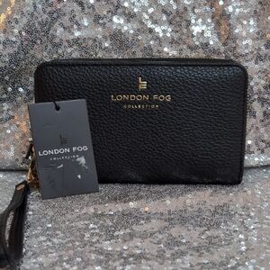London Fog Black Wristlet Clutch